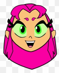 Check Out This Transparent Teen Titans Go Starfire Face Png - Faces