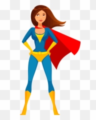 Free Super Girl Png Download Clip Art - Superhero Clipart