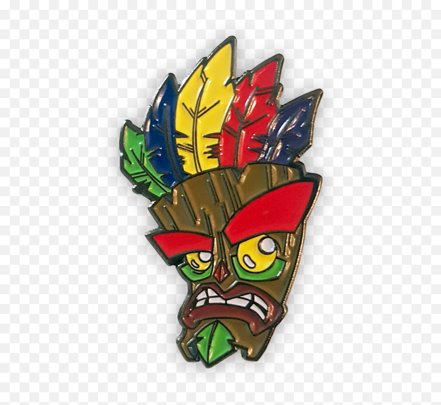 Crash Aku Mask Pin Badge - Aku Aku Png,Aku Png