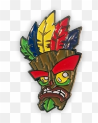 Crash Aku Mask Pin Badge - Aku Aku Png,Aku Png