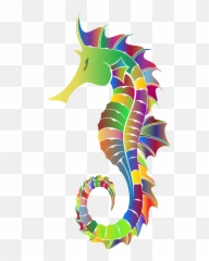 Download Hd Rainbow Clipart Seahorse - Transparent Background png