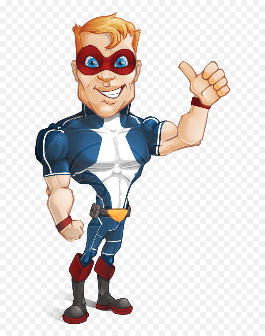 Superhero With Mask Cartoon Vector Character Graphicmama - Super Hero Cartoon Characters Png,Superhero Png