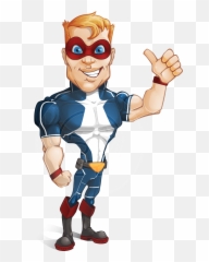 Superhero With Mask Cartoon Vector Character Graphicmama - Super Hero Cartoon Characters Png,Superhero Png