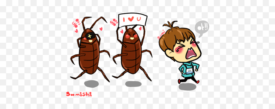 Omg Two Cockroaches Having Sex U2014 Steemit - Kawaii Cockroaches Png,Cockroach Transparent