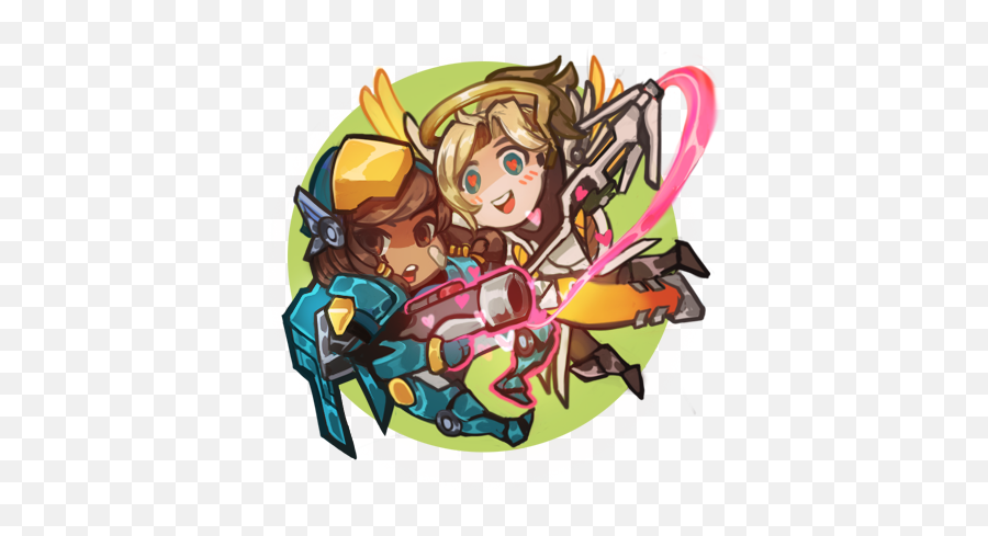 Know I See That Mercy And Pharah - Pharmercy Cute Png,Pharah Transparent