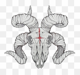 Dreadful - Demon Goat Skull Tattoo Png,Skull Tattoo Png