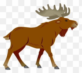 Moose Clipart Simple Cartoon - Png Art