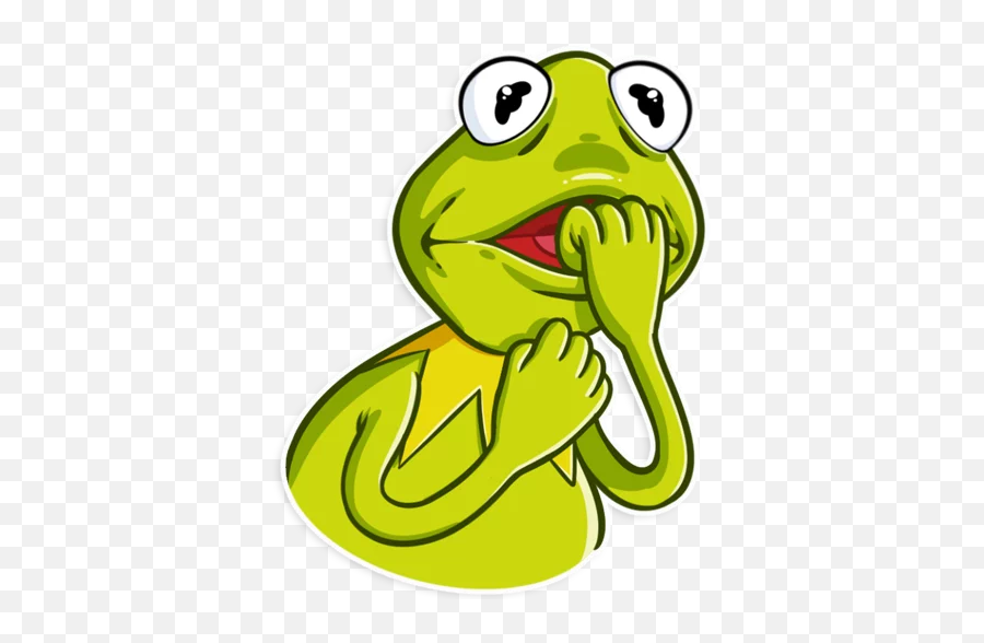 Telegram Sticker 20 From Collection Kermit The Frog - Kermit Meme Hand In Mouth Png,Kermit The Frog Transparent