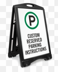 Bigboss Portable Custom Sidewalk Sign Add Your Instructions With Reserved Parking Symbol - Social Distancing Frame Signs png