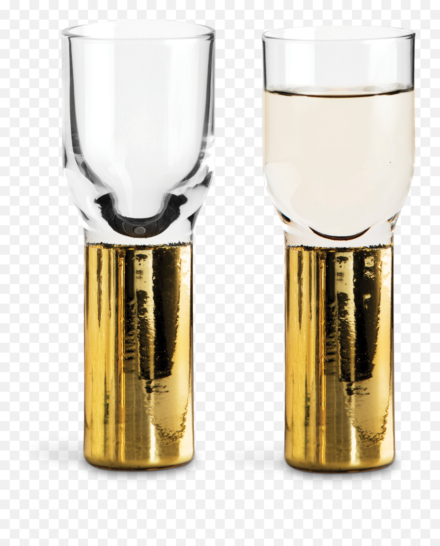 Club Gold Shot Glasses Gift Set 2 Pcs - Sagaform Club Gold Shot Glass Png,Shot Glass Png