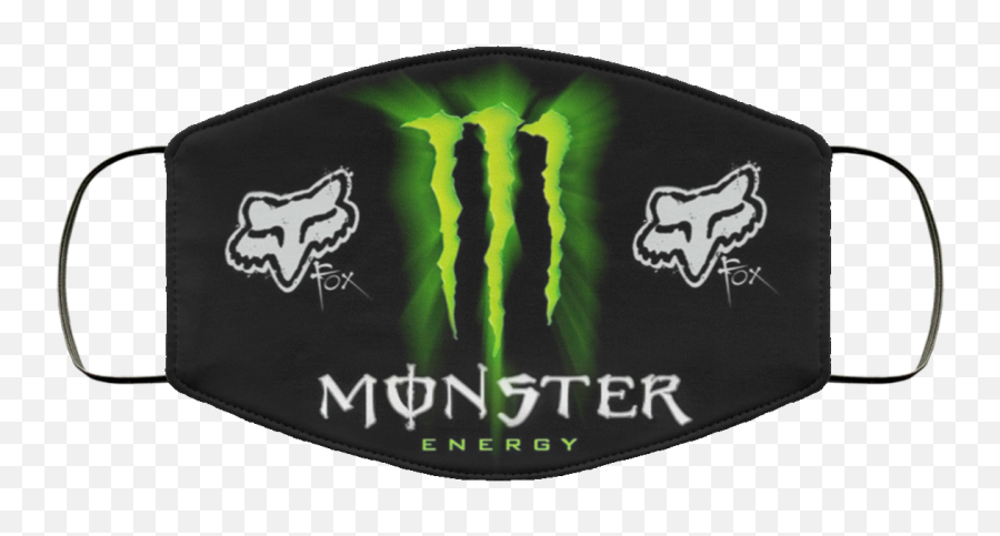 Monster Energy And Fox Racing Cloth Face Mask - Fox Racing Monster Energy Png,Monster Drink Logo