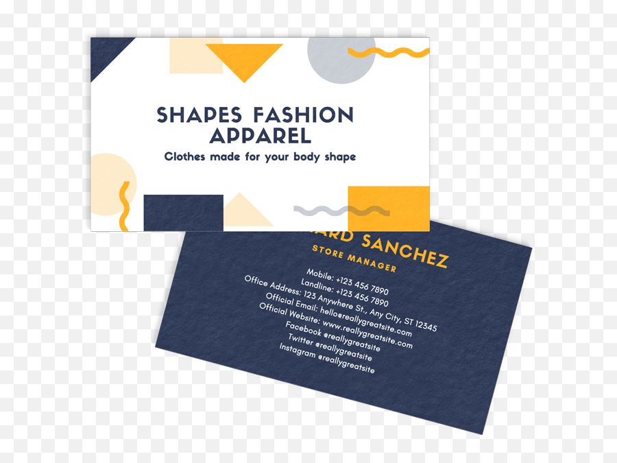 Business Card Printing - Clothing Store Business Card Png,Facebook Logo For Business Cards