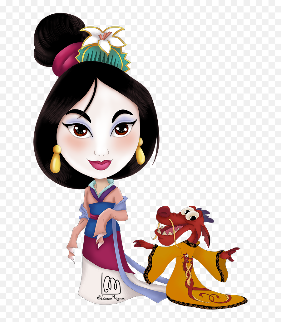 Disney Fanart Mulan Mushu Digitalart Chibipic - Mulan Fan Art Disney Transparent Png,Mulan Transparent