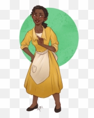 Download Hd Waitress Clipart Princess Tiana - Illustration Princess Tiana Waiter Png,Waitress Png