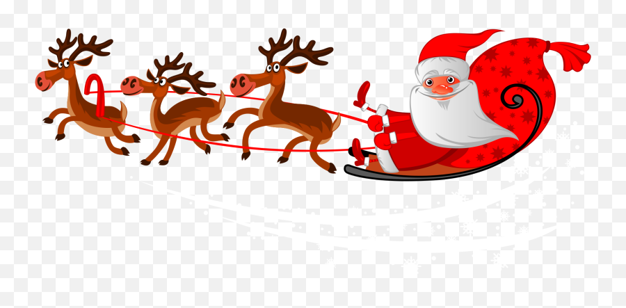 50 Santa Claus Sleigh Silhouette Png Background - Transparent Santas Sleigh,Santa Sleigh Transparent