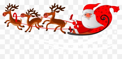 50 Santa Claus Sleigh Silhouette Png Background - Transparent Santas