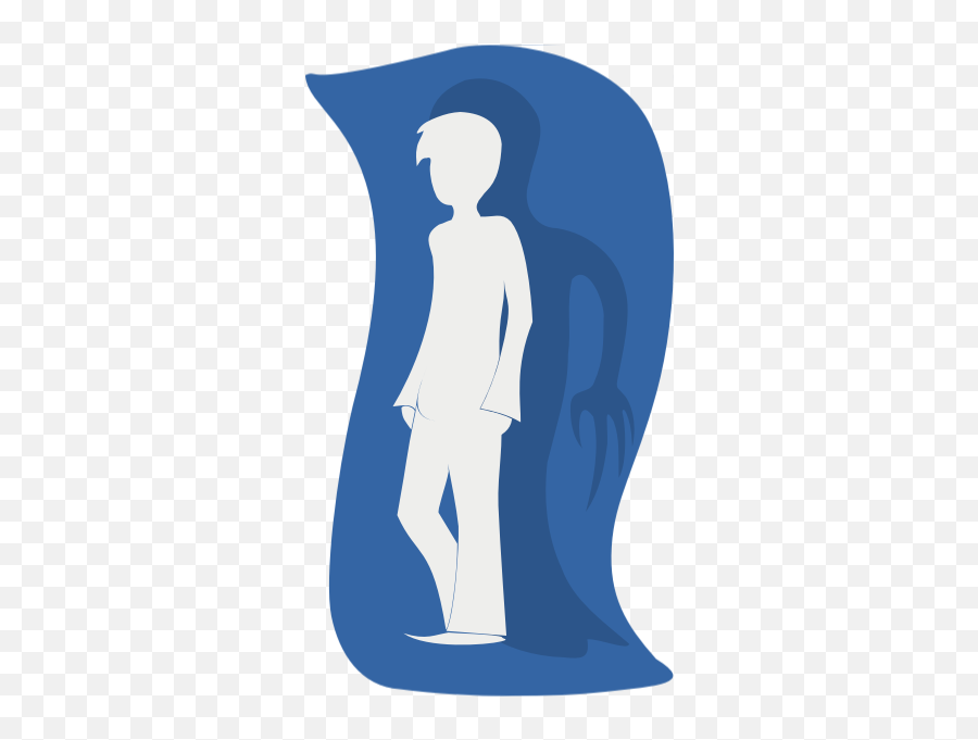Man 01 Clip Art - Person With Shadow Of Evil Png,Shadow Man Png