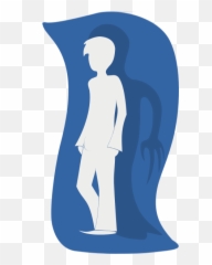 Man 01 Clip Art - Person With Shadow Of Evil png