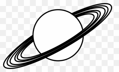 Saturn Clipart Black And White - Planet Art png