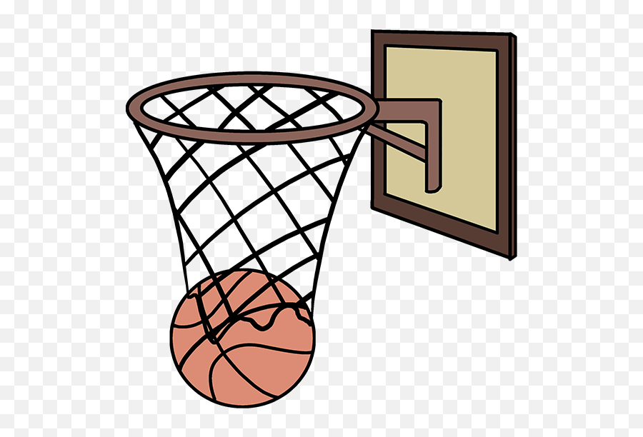 How To Draw A Basketball Hoop - Really Easy Drawing Tutorial Basketball Hoop Easy Drawing Png,Basketball Rim Png