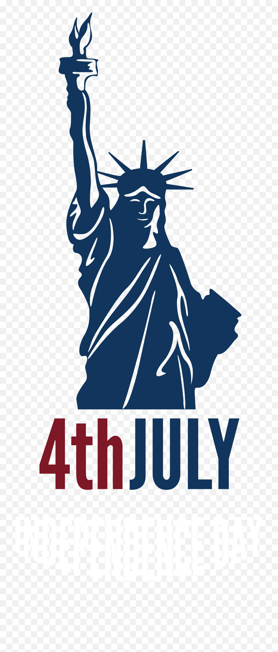 4th July Independence Day With Statue Of Liberty Png Clip - Statue Of Liberty National Monument,Independence Day Png
