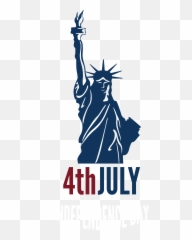 4th July Independence Day With Statue Of Liberty Png Clip - Statue Of Liberty National Monument,Independence Day Png