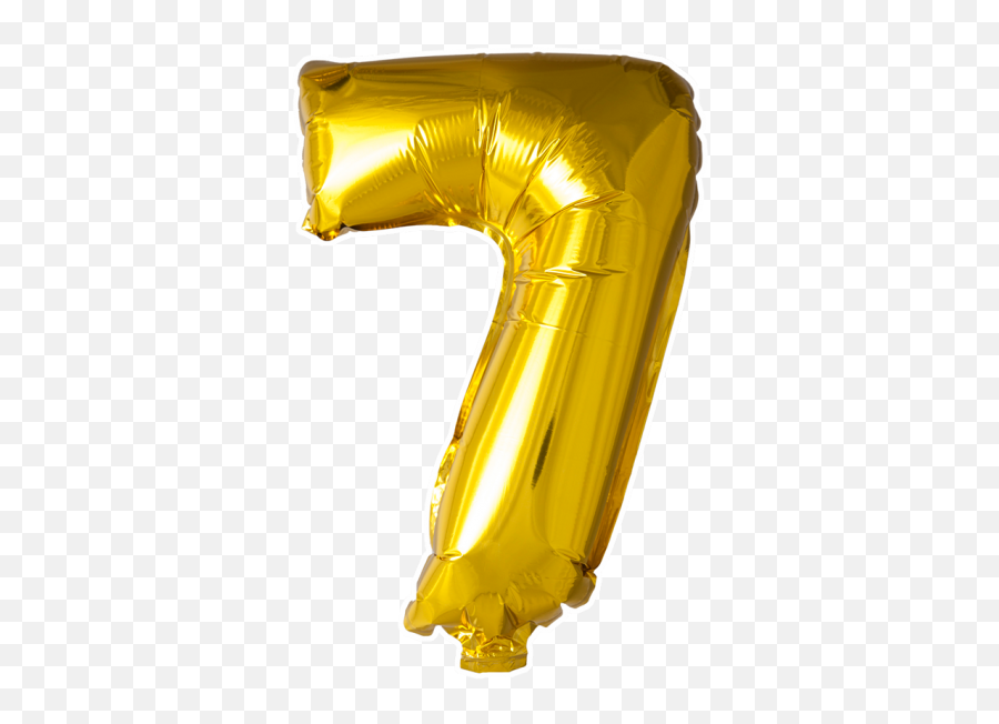 Download Foilballoon No - Gold Number 7 Balloon Png Png Number 7 Balloon Gold Png,Gold Balloon Png