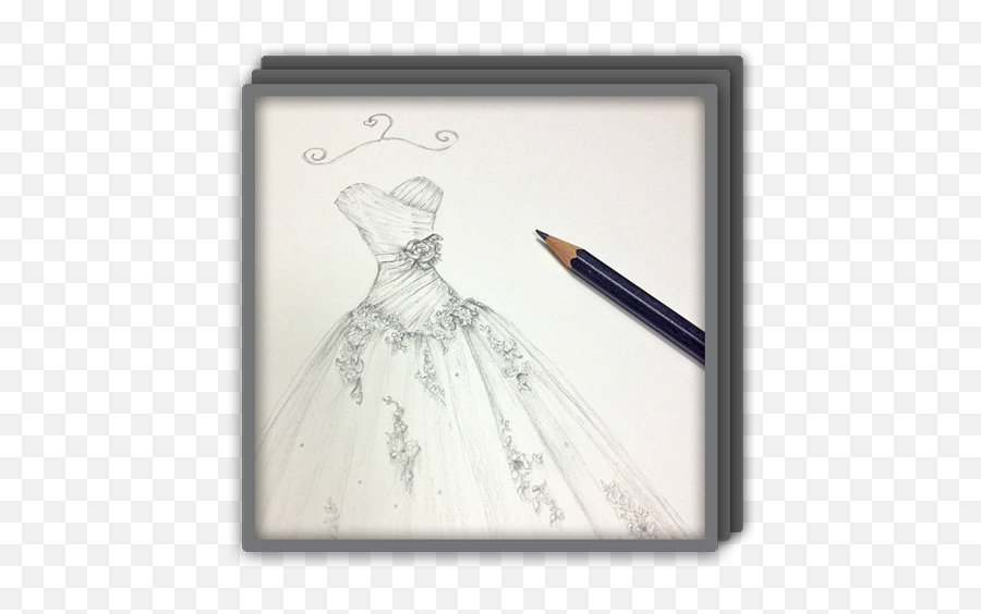 Drawing Dress Gown 130 Download Android Apk Aptoide - Picture Frame Png,Theory Icon Dress