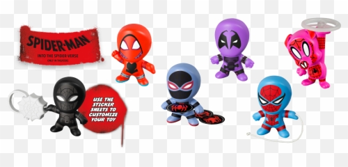 2018 Mcdonaldu0027s Spider - Man Happy Meal Toys Same Day Ship Mcdonalds Spiderman Into The Spider Verse Sticker Sheets Png,Happy Meal Png