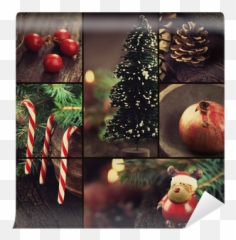 Wall Mural Christmas Ornaments Collage - PIXERSHK Photography Series Of png