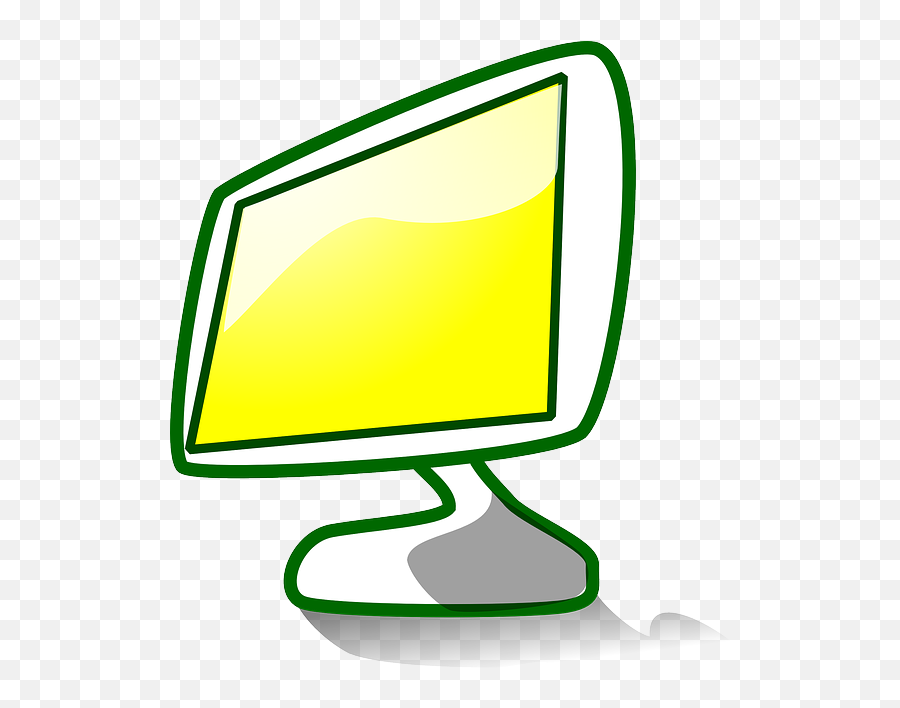 Download Monitor Icon Yellow Display Theme Apps - Clipart Computer Png Transparent,Pc Monitor Icon
