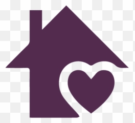 Red Home Icon Png A Project Of Icna Relief Canada - Purple House With Heart