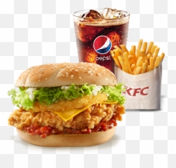 Download Hd Zinger Tower Burger Meal - Burger Kfc Png Kfc Tower Burger,Kfc Png