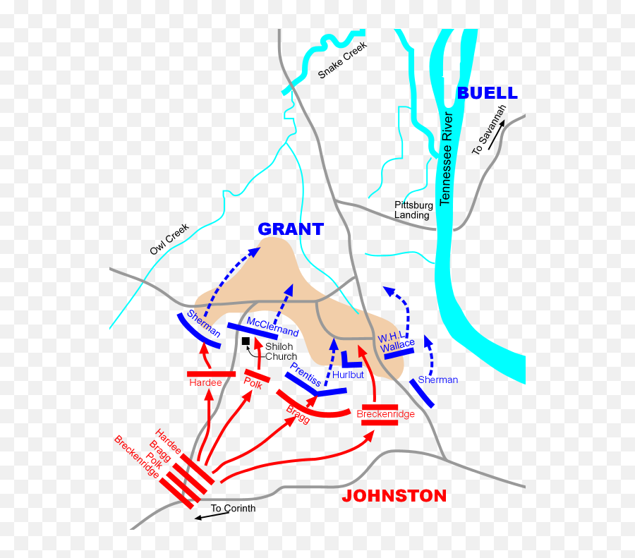 Fileshiloh Battle Apr6ampng - Wikipedia Battle Of Shiloh Map,Facts Png