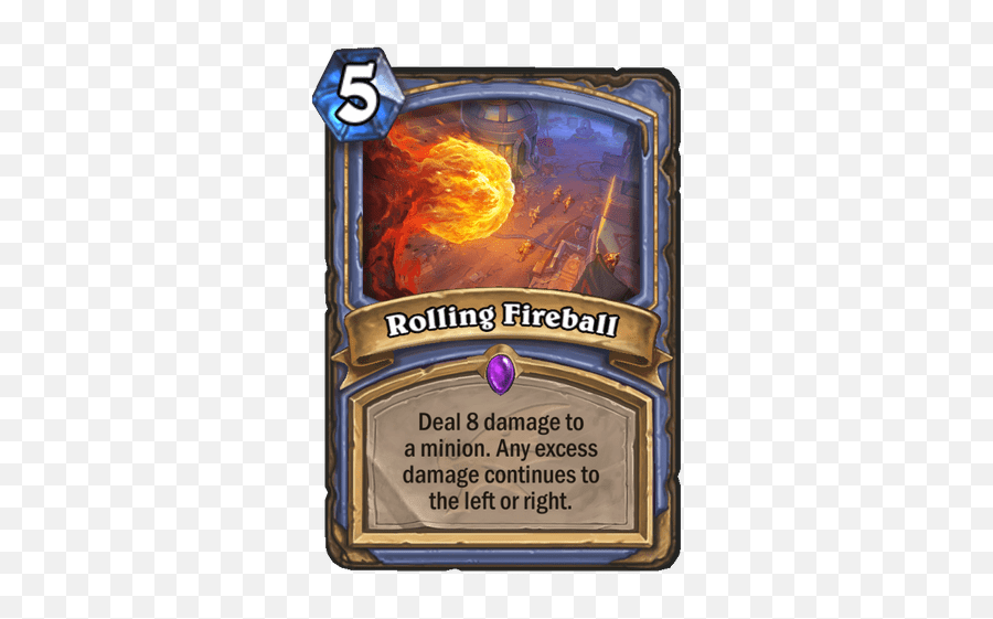 Rolling Fireball - Cards Hearthstone Hs Rolling Fireball Png,Fire Ball Png