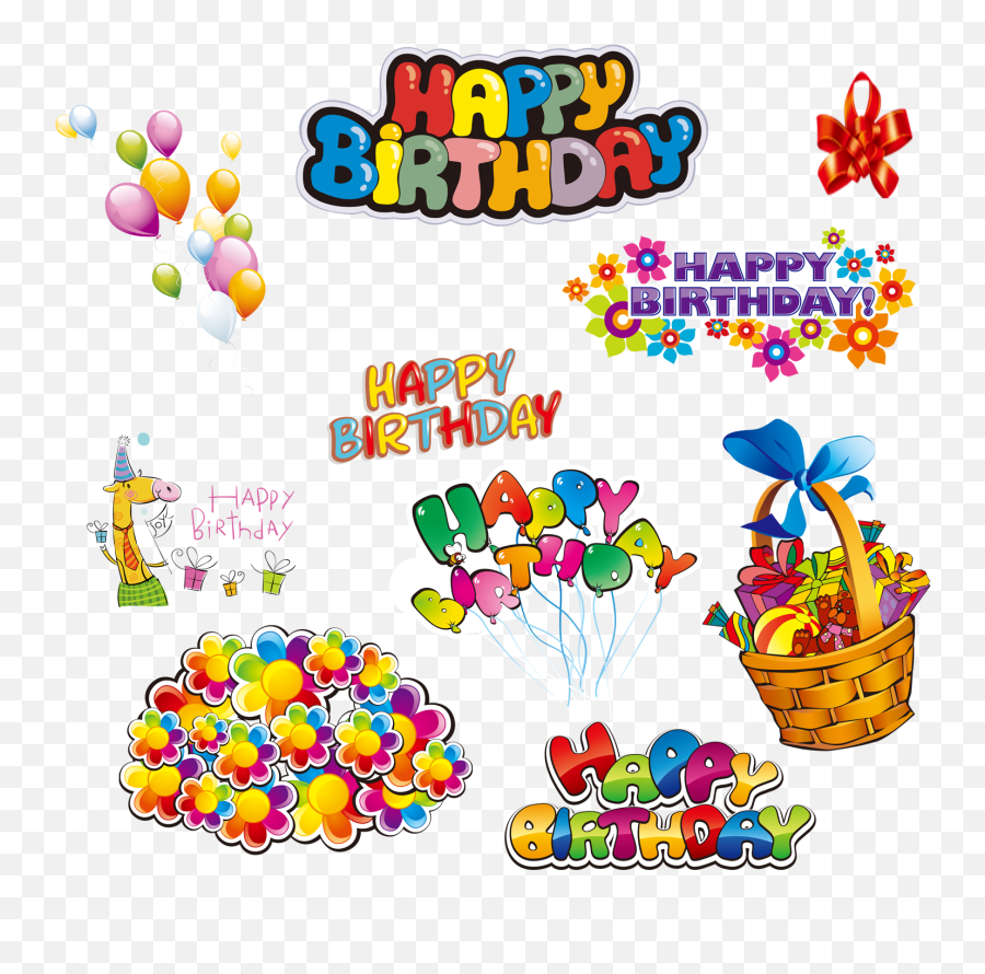 Happy Birthday Png Design Elements Free - Transparent Background Happy Birthday Sticker Png,Party Lights Png
