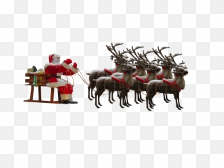 Download Santa Claus Reindeer - Full Size PNG Image PNGkit