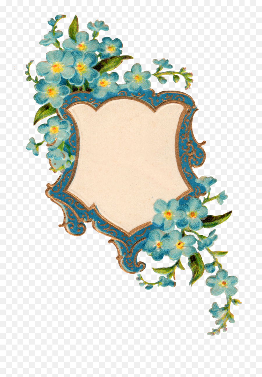 Forget Me Nots Frame Png - Portable Network Graphics,Forget Me Not Png