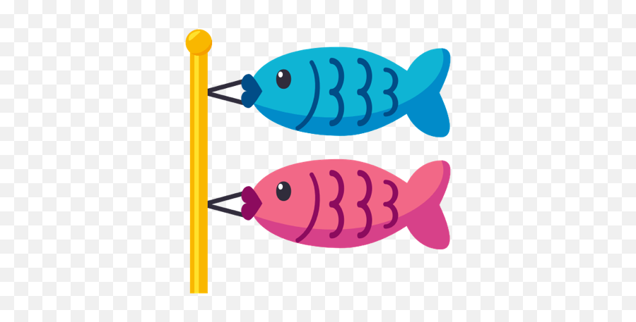 Japan Emoji Fish Clipart - Carp Streamer Emoji Png,Fish Emoji Png