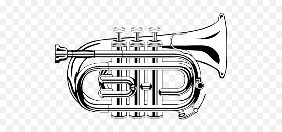 Trumpet Photo Background Transparent Png Images And Svg - Clipart Black And White Trumpet,Trumpet Transparent Background