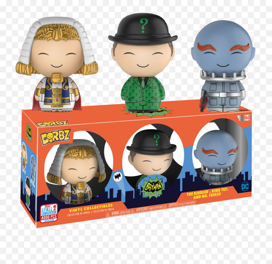 Dorbz 3 - Pack 1966 Batman King Tut Bookworm U0026 Mr Freeze Fall Con 2017 1966 Batman Mr Freeze Png,King Tut Png