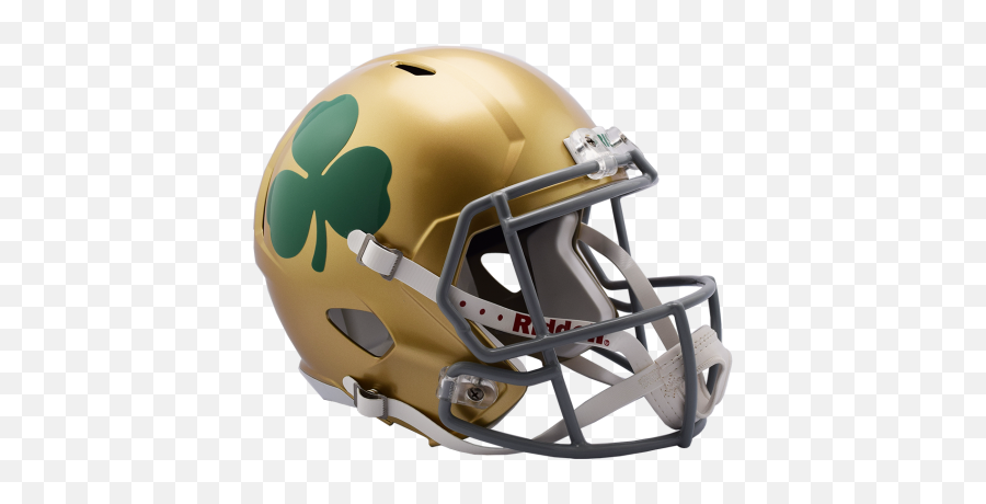 Notre Dame Shamrock Speed Replica Helmet By Riddell - Football Helmet Png,Shamrock Transparent Background