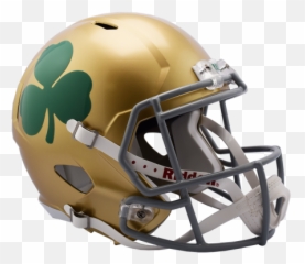 Notre Dame Shamrock Speed Replica Helmet By Riddell - Football png