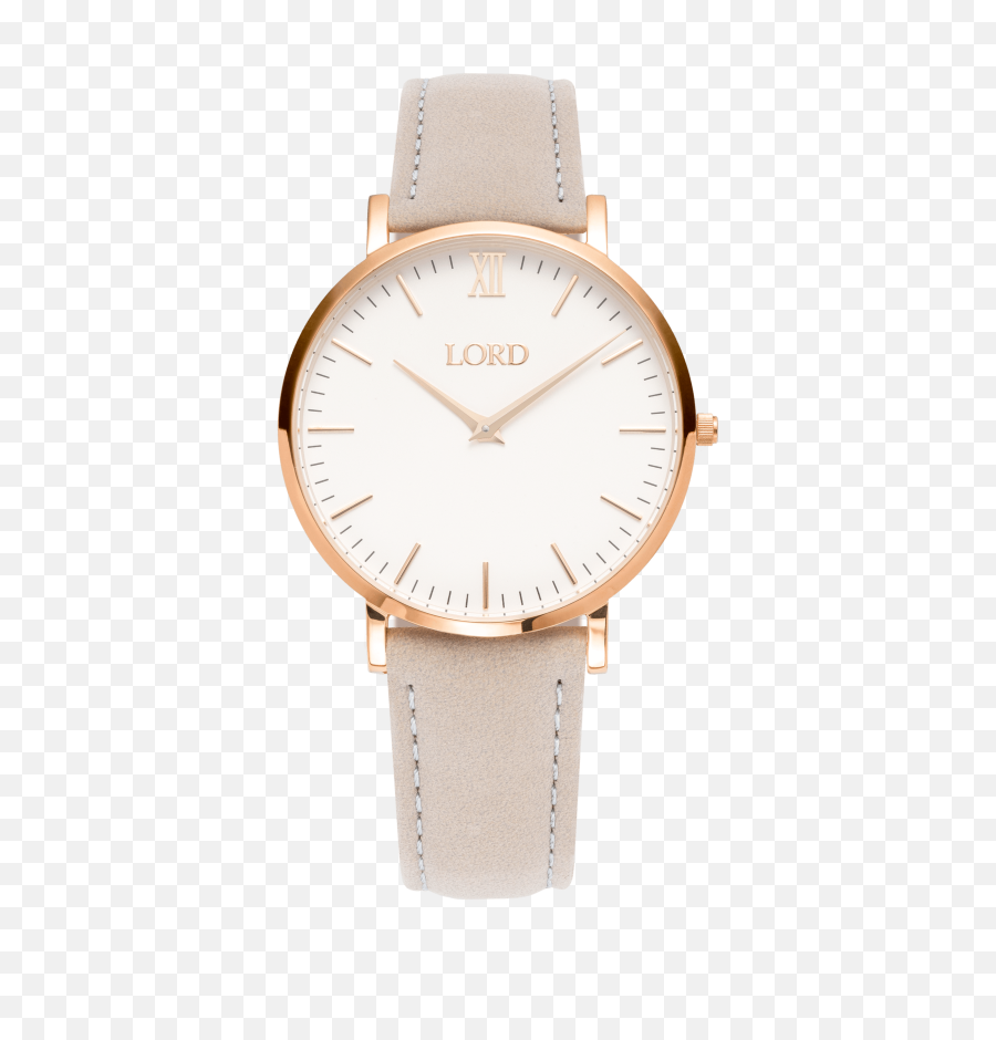 Ladies Watch White Face Golden Hands - Analog Watch Png,Watch Hands Png