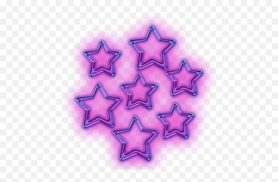 Glowing Stars Snapchat Star Purple Neon - Purple Stars Clipart Png,Glowing Star Png