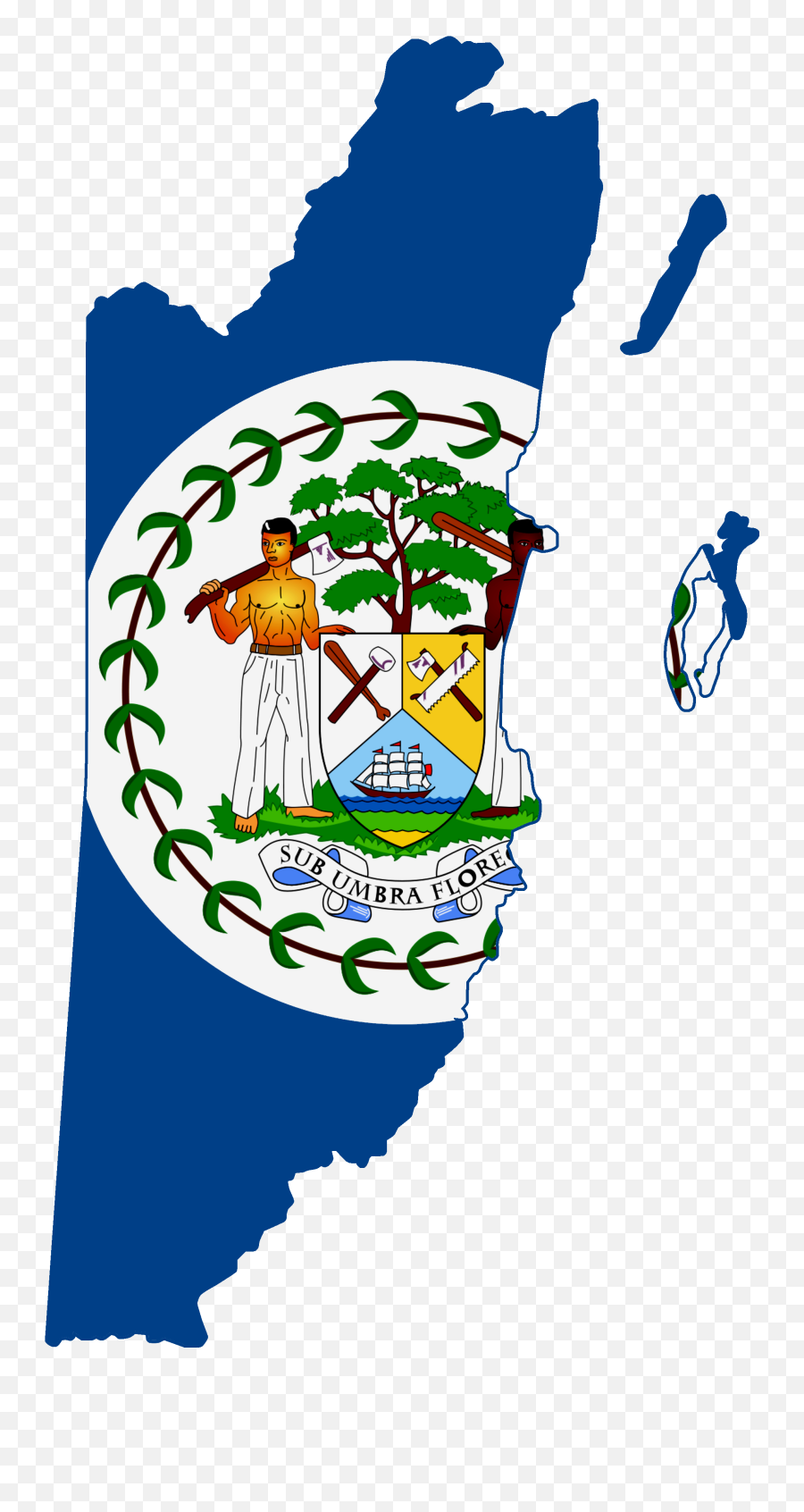 Flag Map Of British Honduras - Belize Flag Map Png,Honduras Flag Png