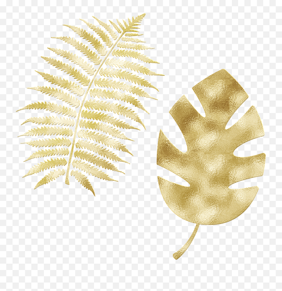 Gold Foil Leaves Glitter - Free Image On Pixabay Fern Png,Gold Leaves Png
