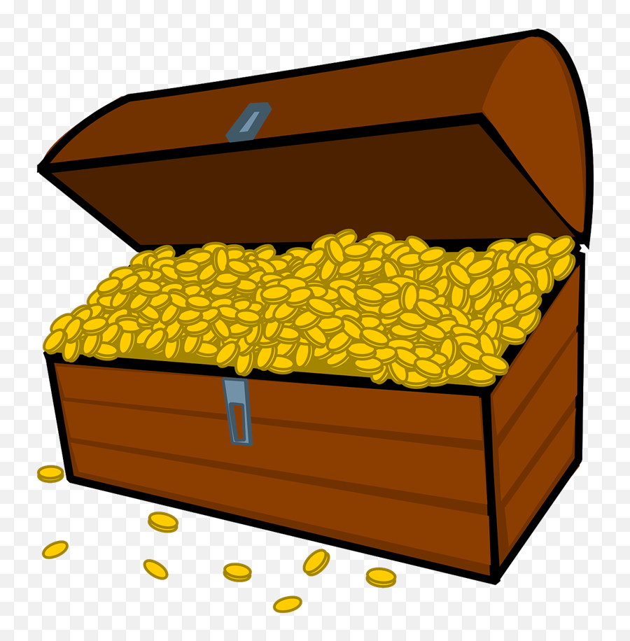 Treasure Chest Png - Gold Free Clipart,Minecraft Chest Png