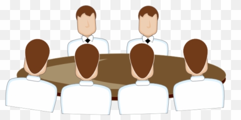 Management Review Meeting Icon - Clip Art Library 6 People Round Table Cartoon png
