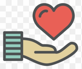 Heart Hand Free Icon Of Flat Line Valentine Icons - Corazon Y Una Mano png